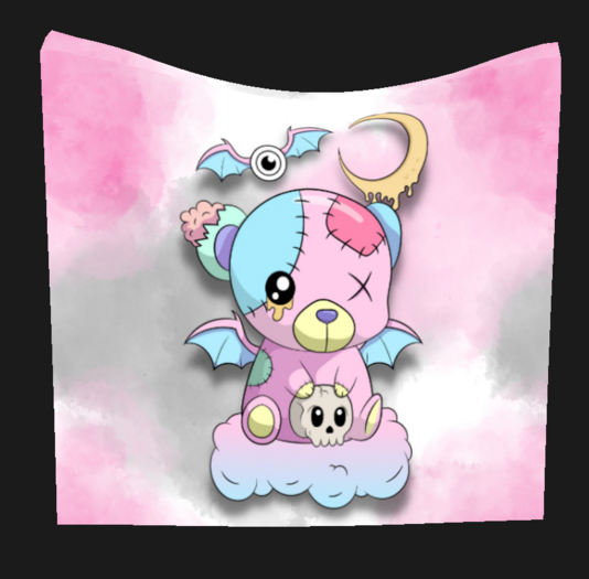 Second Life Marketplace * Pastel Goth Bear Tapestry